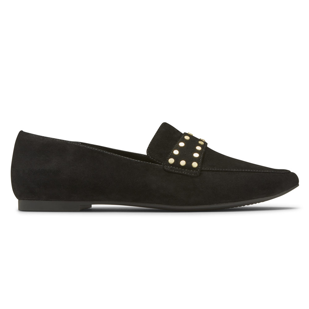 Rockport Singapore Womens Loafers - Total Motion Laylani Studded Black - LA2450361